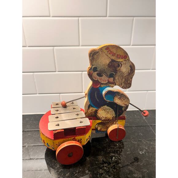 Vintage Fisher Price Pull Toy Wooden Fido‎ Zilo Dog #707 1955 - Picture 3 of 8